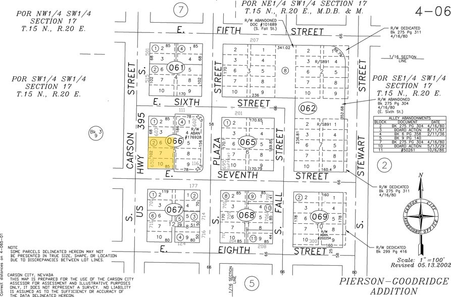 651 S Carson St, Carson City, NV for sale - Plat Map - Image 2 of 8