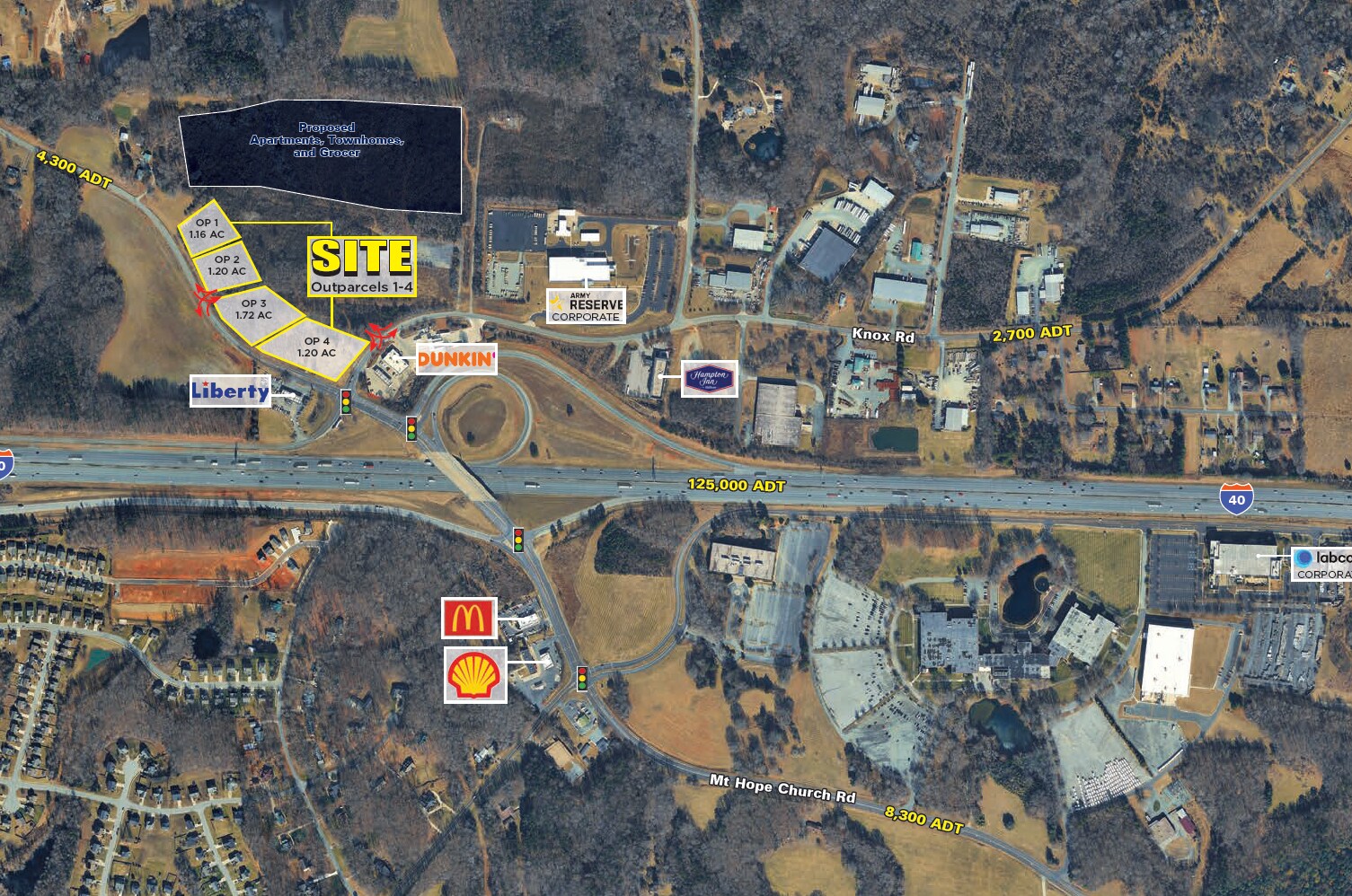 1741 Mount Hope Chu Rd, Mc Leansville, NC à vendre Aérien- Image 1 de 4