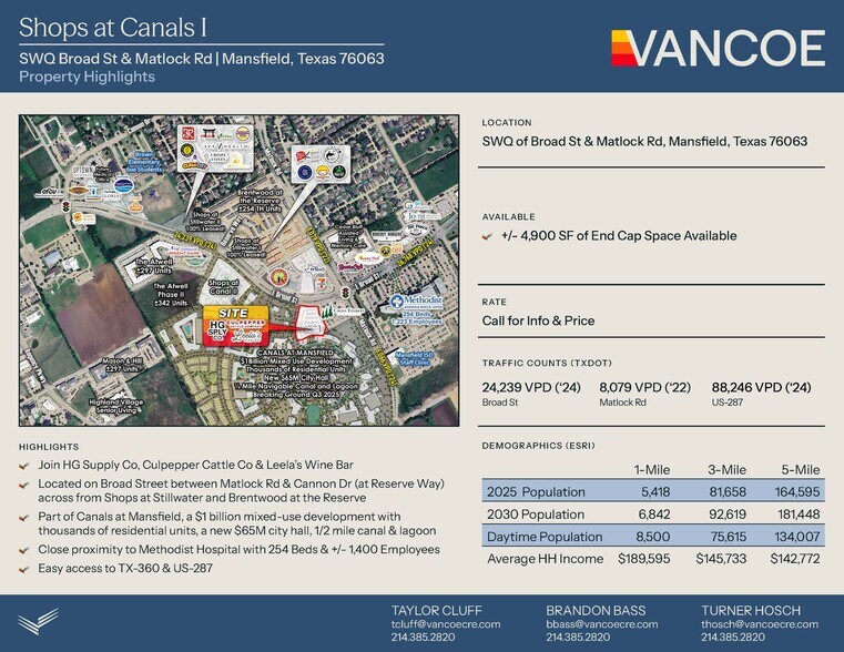 SWQ BROAD ST & MATLOCK RD, Mansfield, TX à louer - Photo du bâtiment - Image 2 de 6