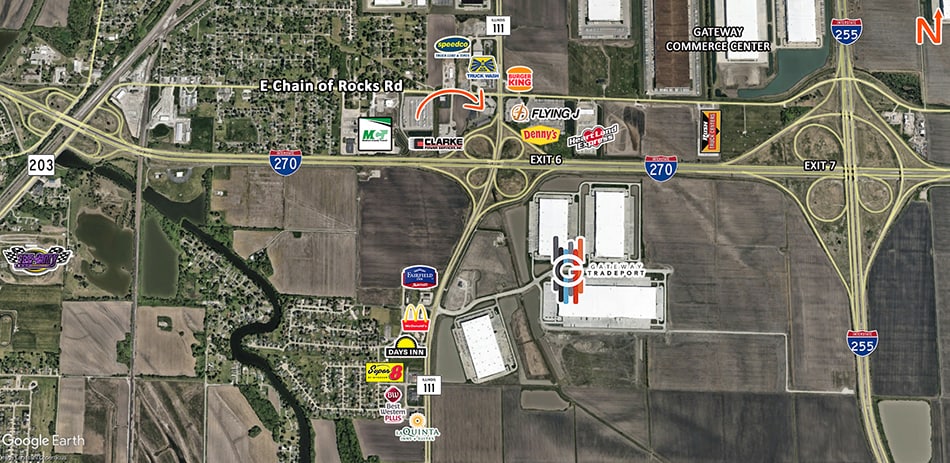 1250 E Chain of Rocks Rd, Granite City, IL for sale - Aerial - Image 2 of 4