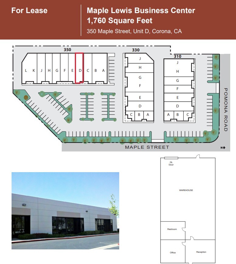 350 S Maple St, Corona, CA for lease Floor Plan- Image 1 of 1