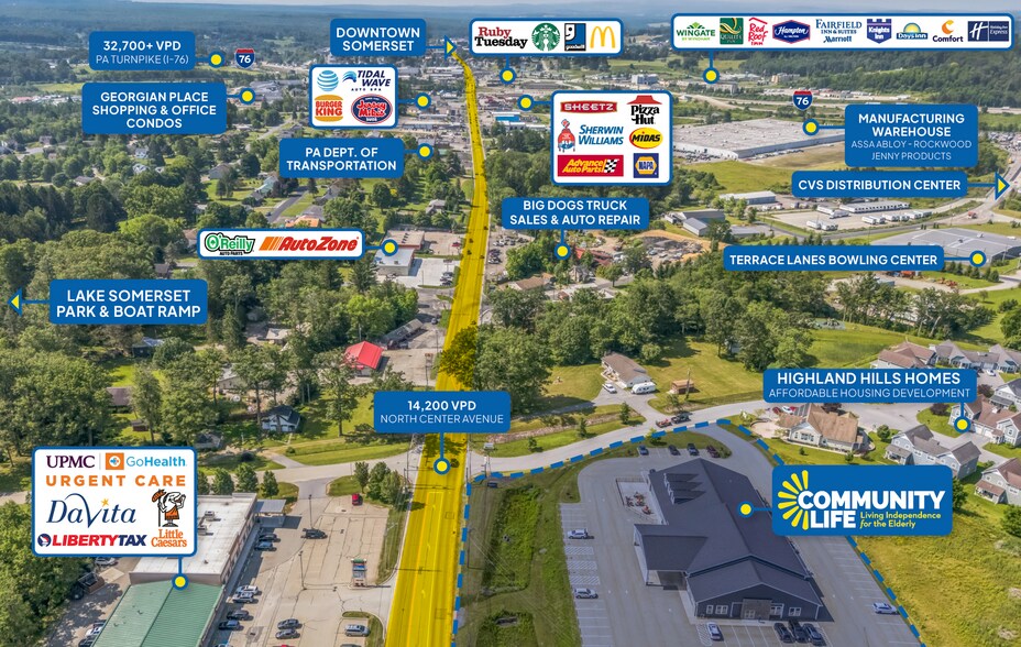 1495 N Center Ave, Somerset, PA à vendre - Photo du bâtiment - Image 2 de 6