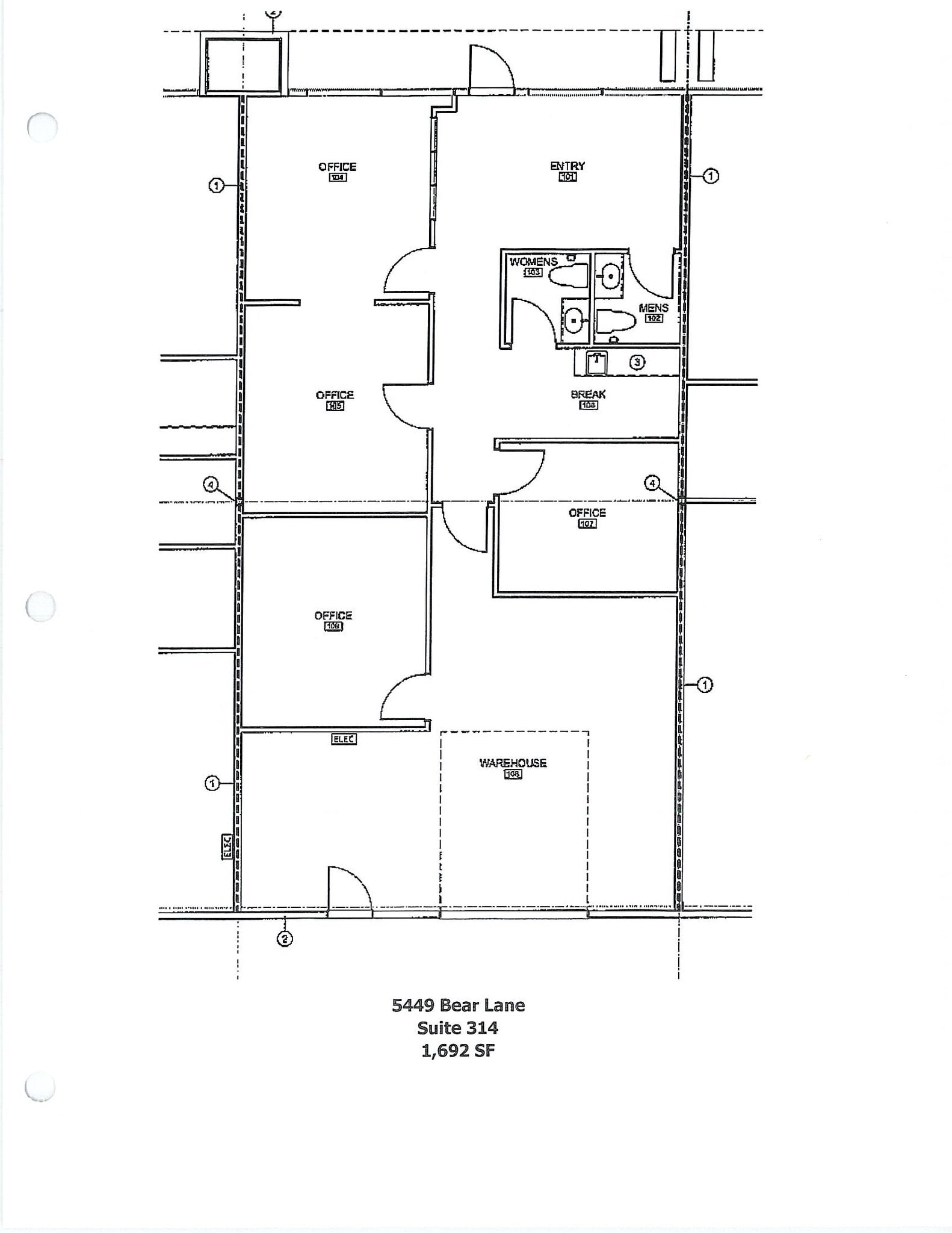 5449 Bear Ln, Corpus Christi, TX for lease Floor Plan- Image 1 of 1