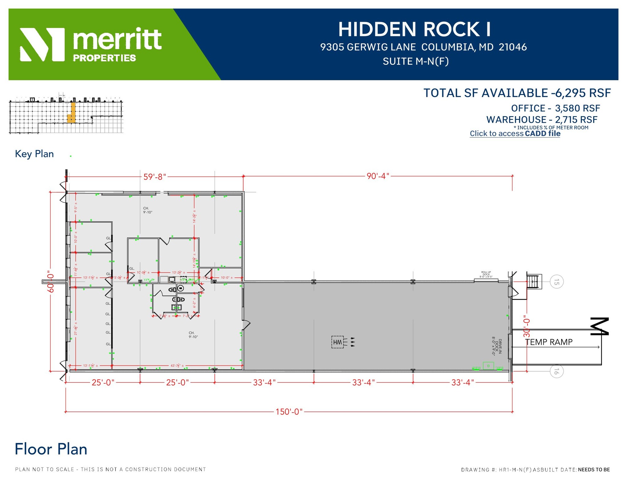 9515 Gerwig Ln, Columbia, MD à louer Plan d’étage- Image 1 de 1