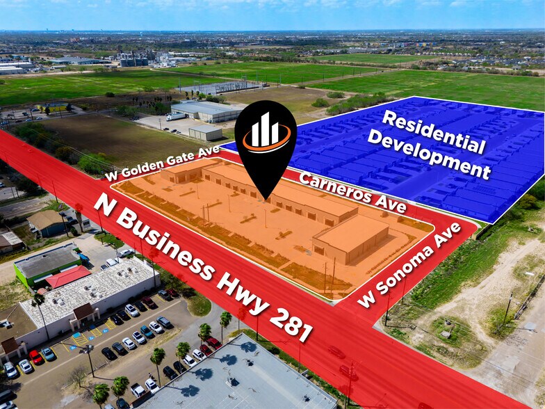 2519 Closner blvd, Edinburg, TX à louer - Aérien - Image 3 de 24