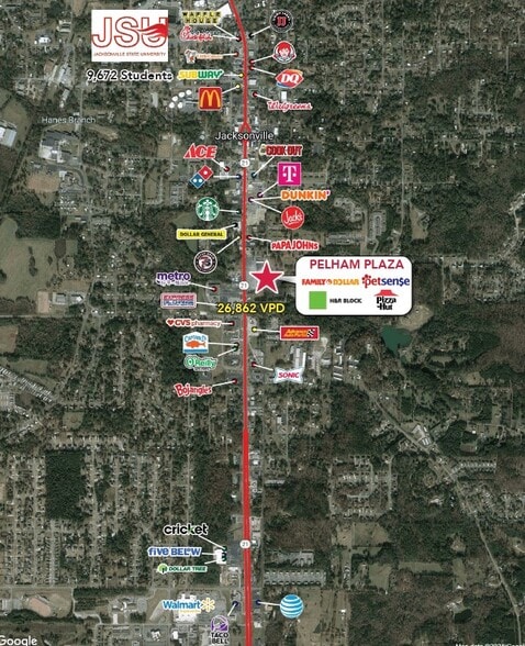 802-818 Pelham Rd S, Jacksonville, AL à louer - Photo du bâtiment - Image 2 de 3