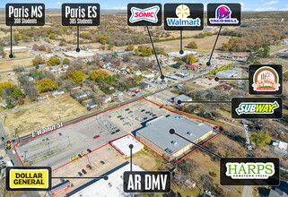 1004 E Walnut St, Paris, AR - AERIAL  map view - Image1