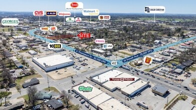 1214 S Thompson St, Springdale, AR - AÉRIEN  Vue de la carte