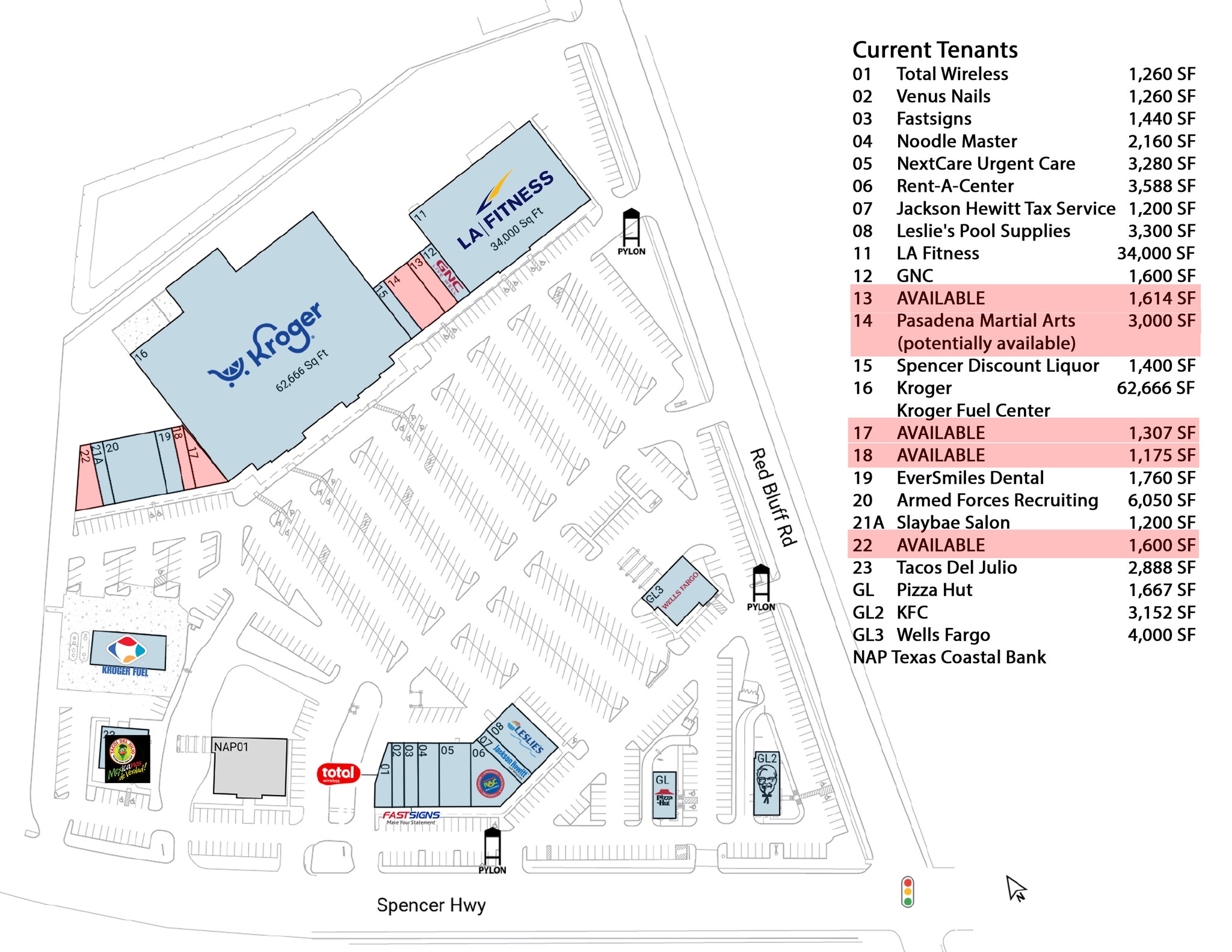 6701-6831 Spencer Hwy, Pasadena, TX for lease Site Plan- Image 1 of 1