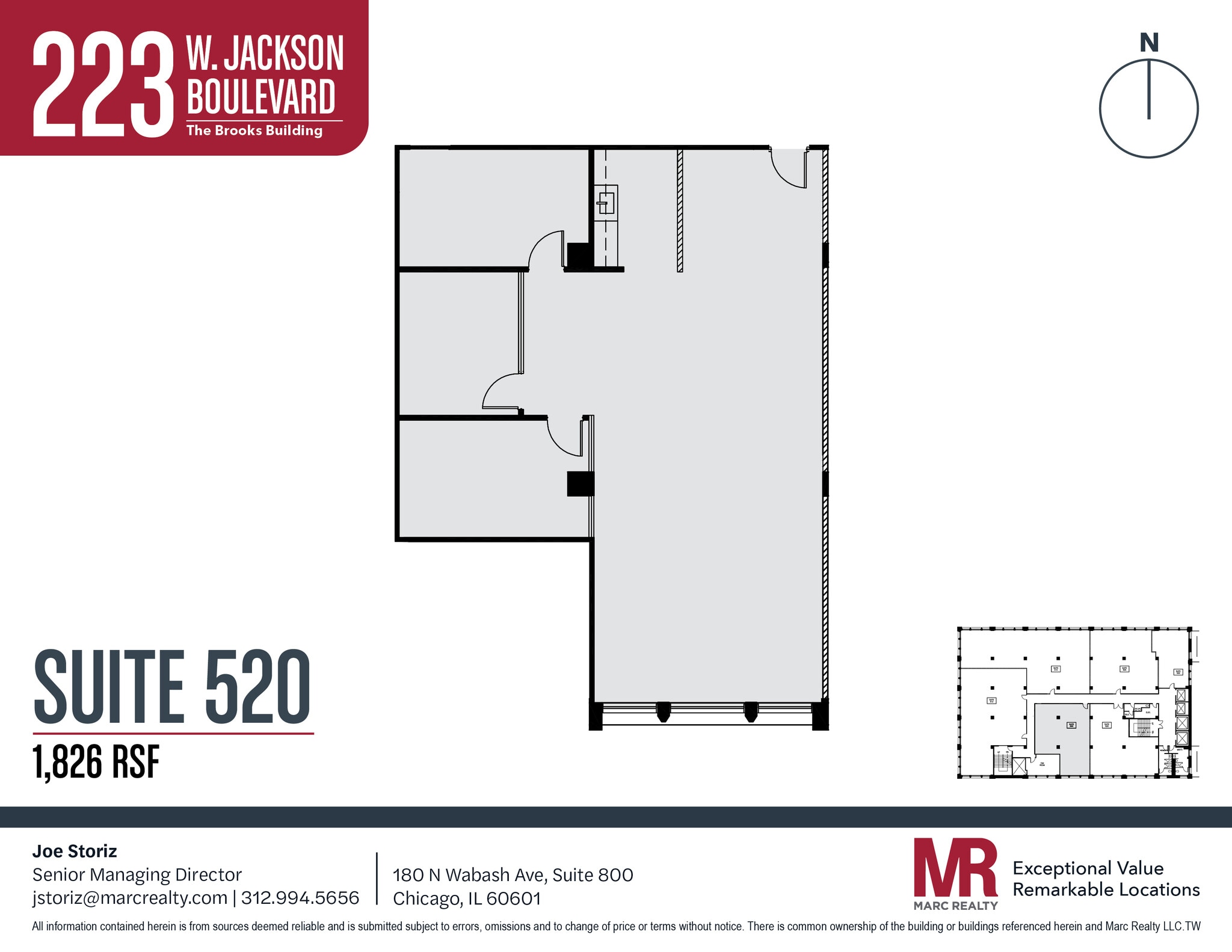223 W Jackson Blvd, Chicago, IL à louer Plan d’étage- Image 1 de 1
