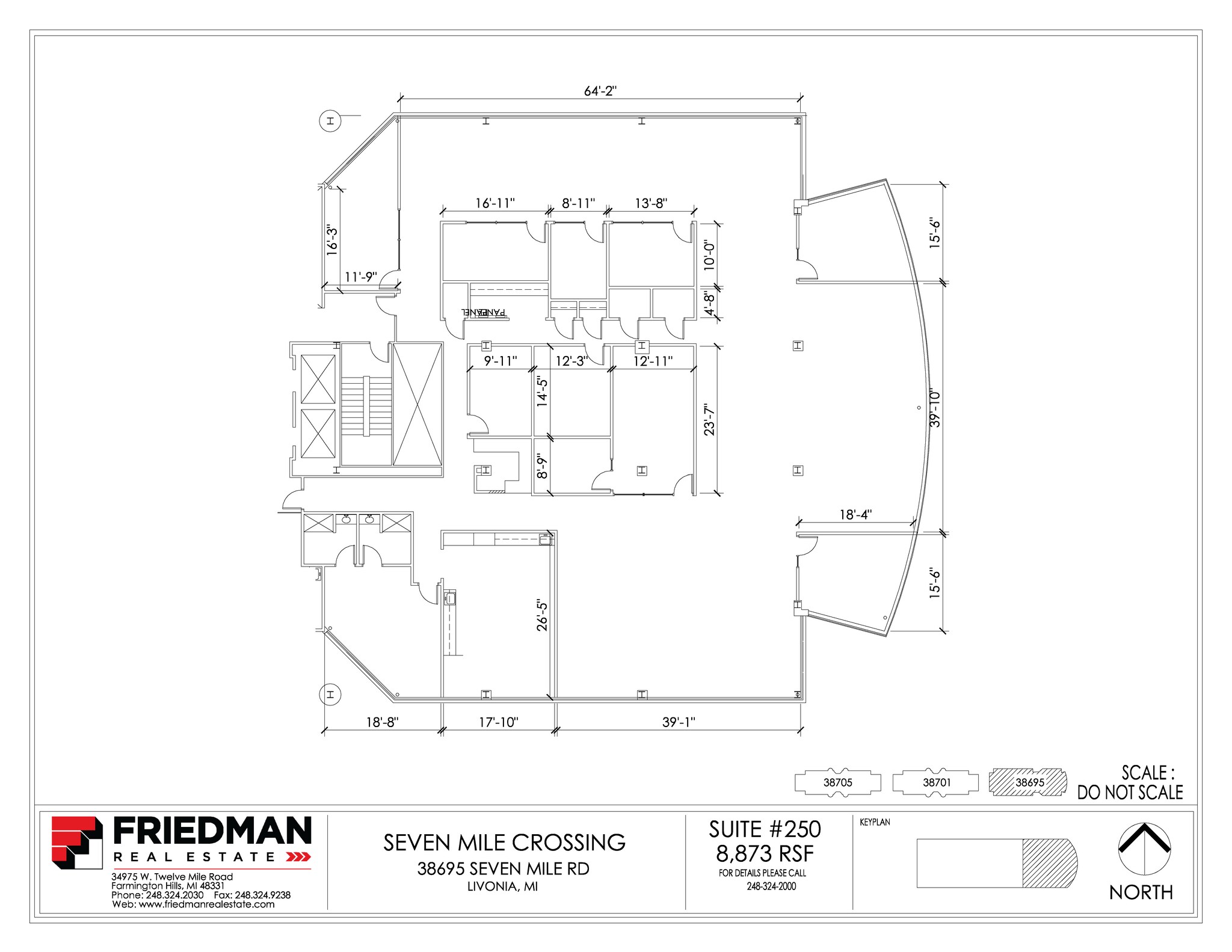 38705 7 Mile Rd, Livonia, MI à louer Plan d’étage- Image 1 de 2