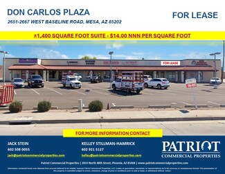 Plus de détails pour 2651-2667 W Baseline Rd, Mesa, AZ - Vente au détail à louer