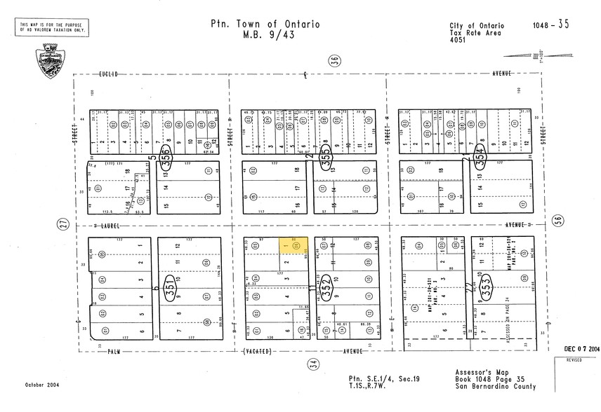 521-525 N Laurel Ave, Ontario, CA à vendre - Plan cadastral - Image 3 de 12