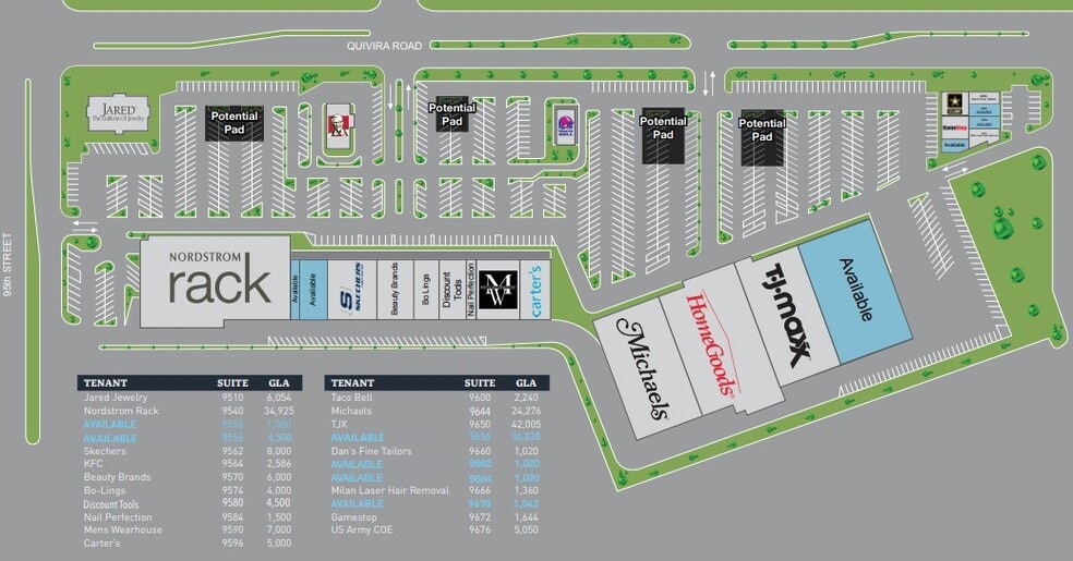 SWQ of 95th St and Quivira Rd, Lenexa, KS for lease - Site Plan - Image 2 of 3