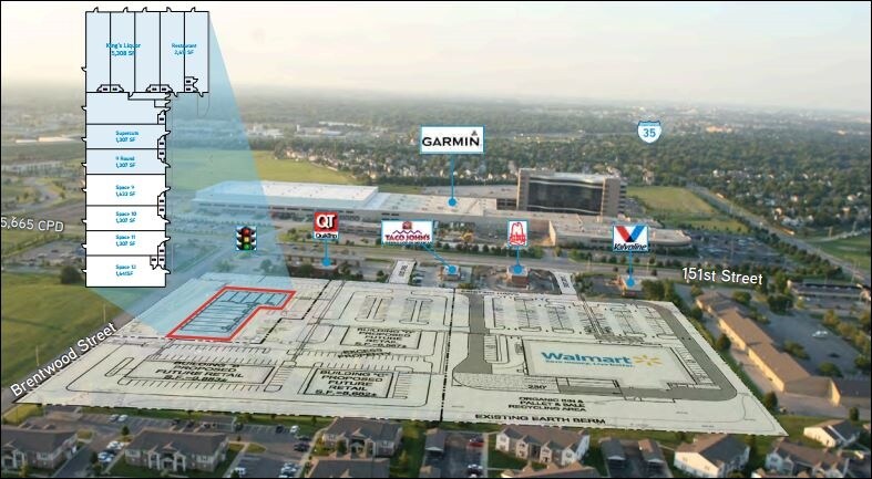 18575-18597 W 151st St, Olathe, KS à louer - Aérien - Image 2 de 6