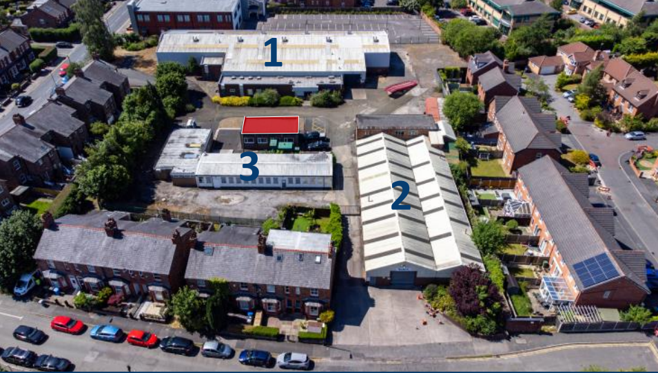 Former Sabre Valves, Altrincham for sale - Aerial - Image 1 of 1