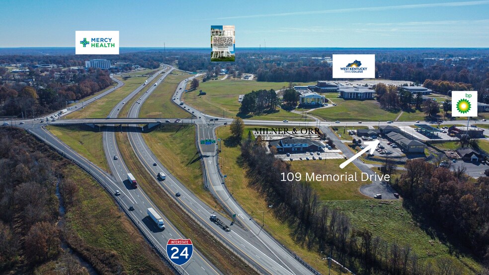 109 Memorial Dr, Paducah, KY à louer - Aérien - Image 1 de 9