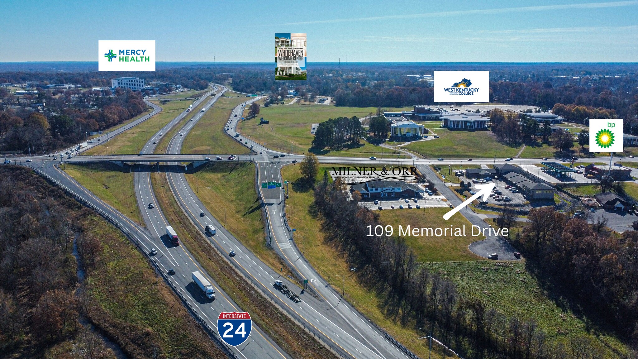 109 Memorial Dr, Paducah, KY for lease Aerial- Image 1 of 10