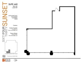 6430 W Sunset Blvd, Los Angeles, CA à louer Plan d’étage- Image 1 de 1