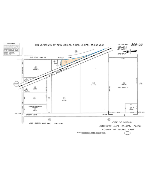 899 Mirage ave, Lindsay, CA à vendre - Plan cadastral - Image 3 de 4
