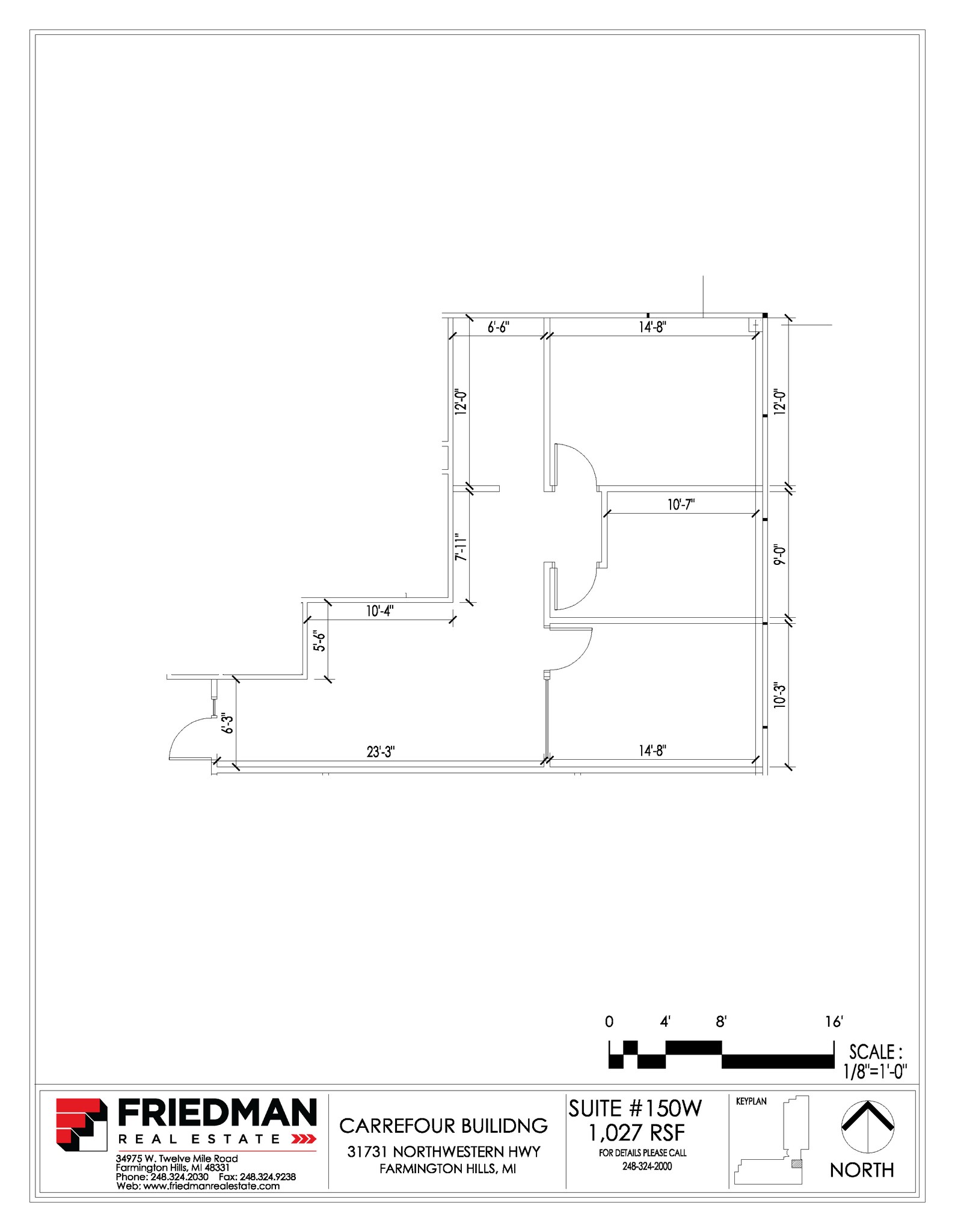 31731 Northwestern Hwy, Farmington Hills, MI à louer Plan d’étage- Image 1 de 2