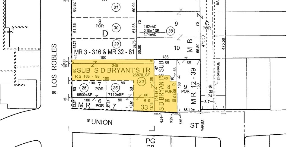 473 E Union St, Pasadena, CA for sale - Plat Map - Image 1 of 1