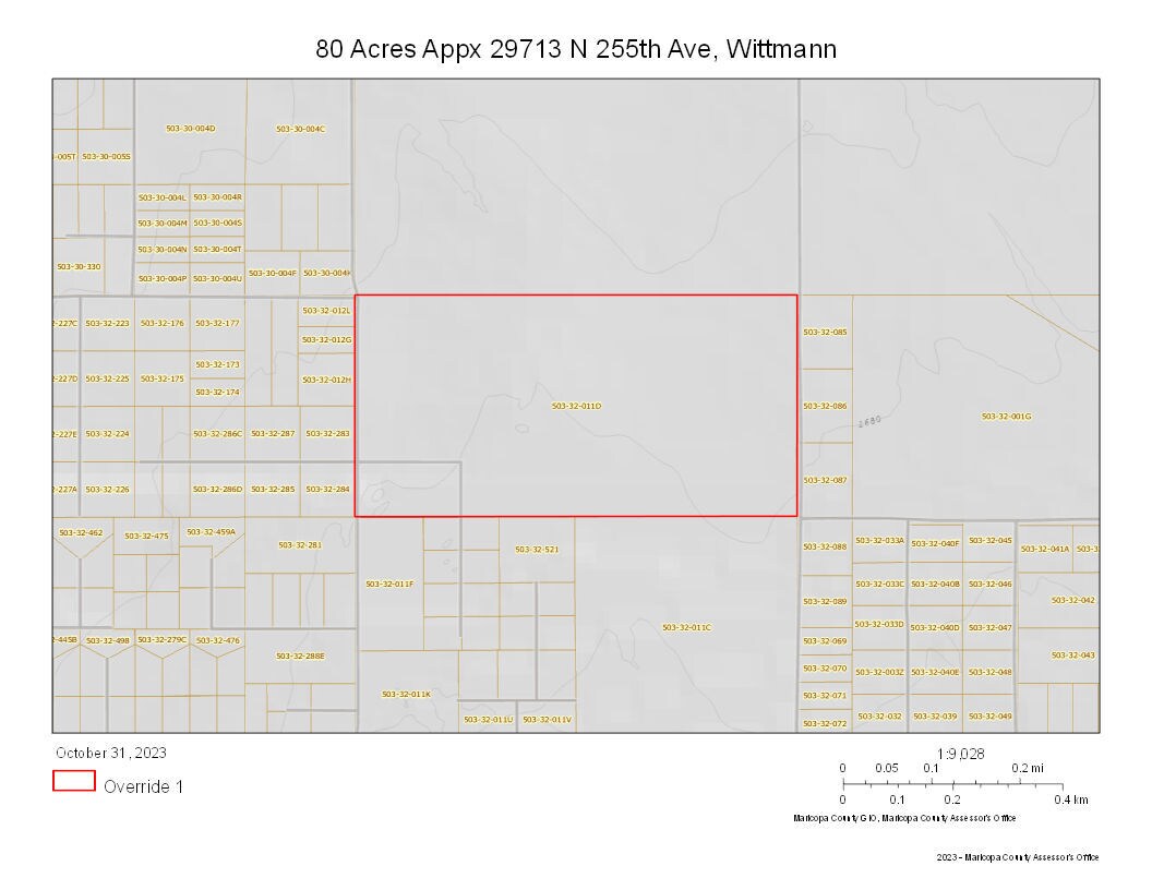 29713 255th ave, Wittmann, AZ for sale Aerial- Image 1 of 2