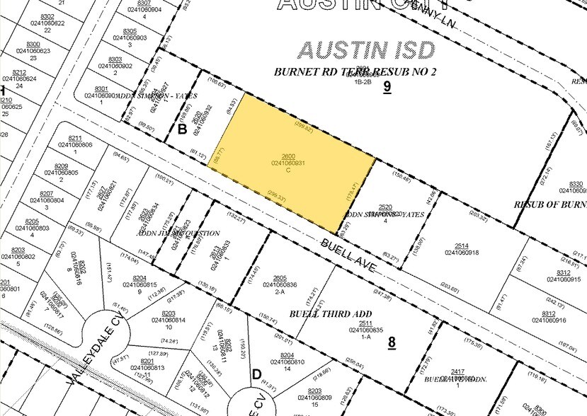 2600 Buell Ave, Austin, TX à vendre - Plan cadastral - Image 3 de 4
