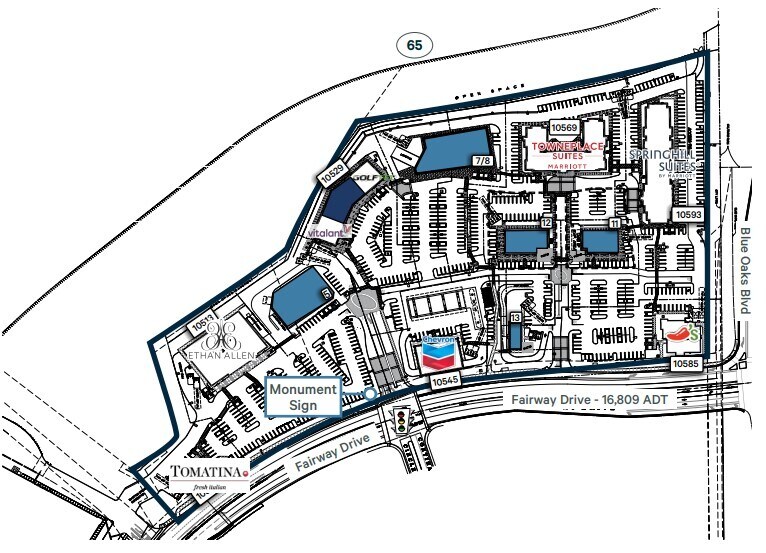 10561 Fairway Dr, Roseville, CA à louer Plan de site- Image 1 de 2