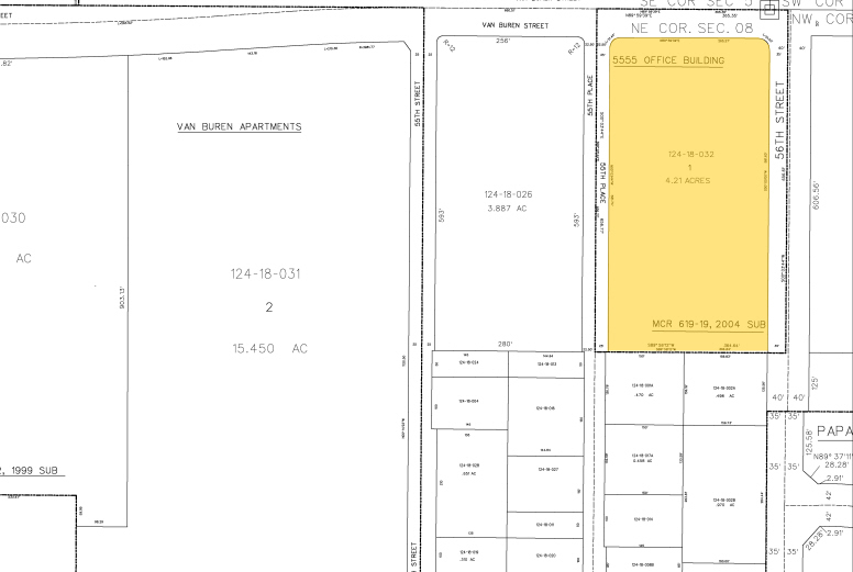 5555 E Van Buren St, Phoenix, AZ for lease - Plat Map - Image 2 of 7