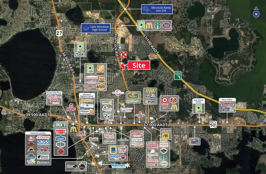 Old Highway 50 & North Hancock Rd, Clermont, FL for lease - Aerial - Image 2 of 3