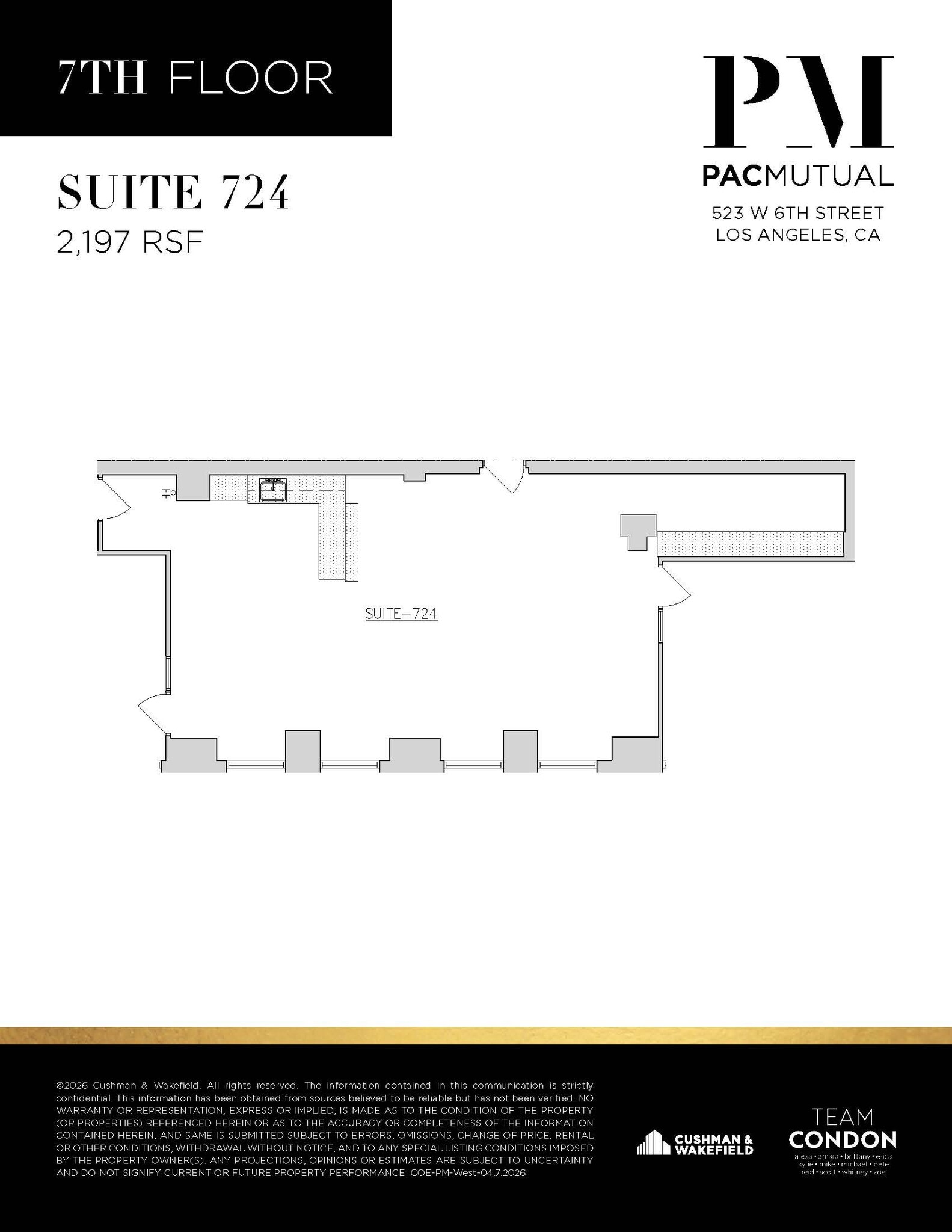 523 W 6th St, Los Angeles, CA à louer Plan d’étage- Image 1 de 1