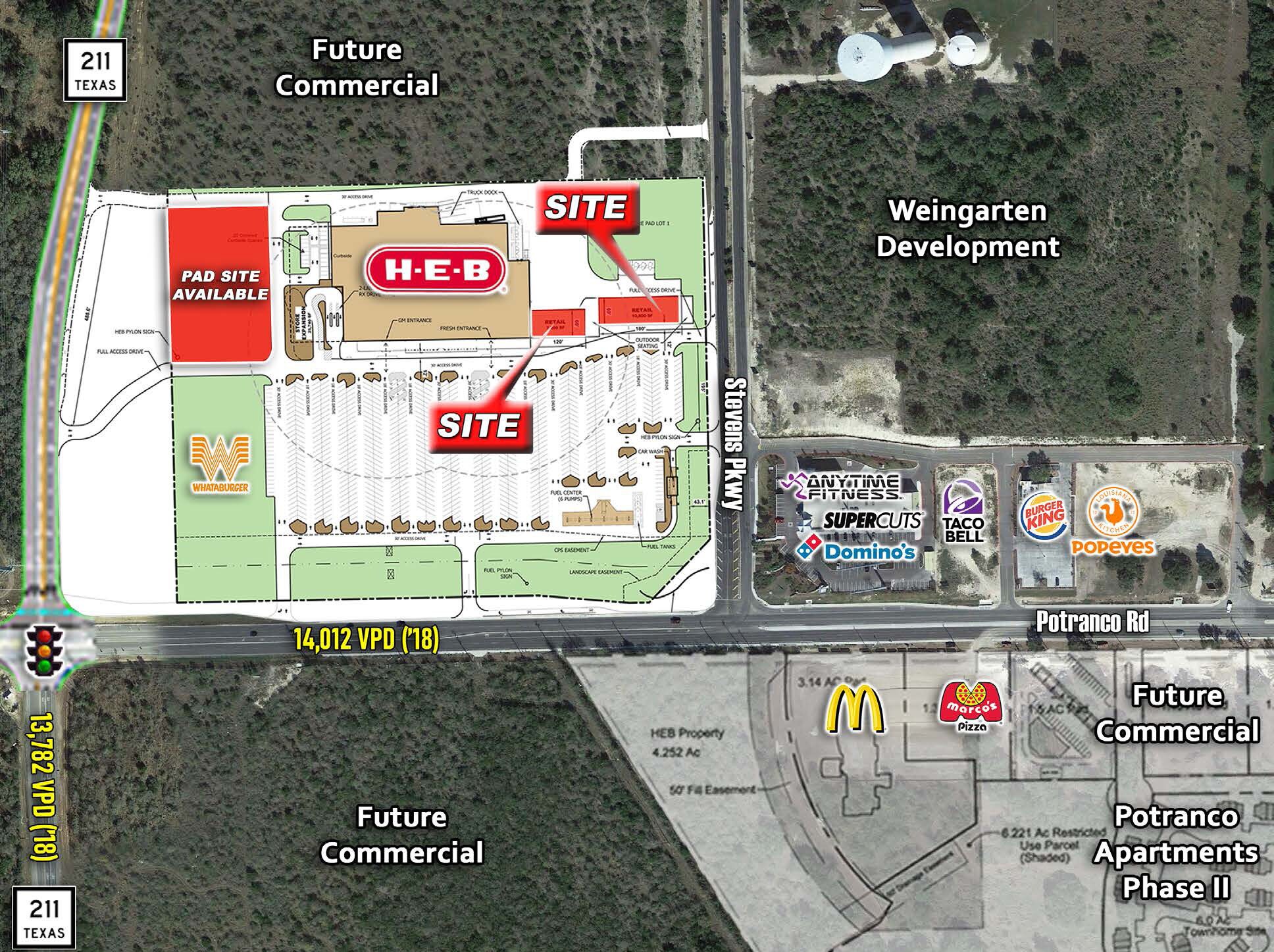 Hwy 211 & Potranco, San Antonio, TX à louer Plan de site- Image 1 de 4
