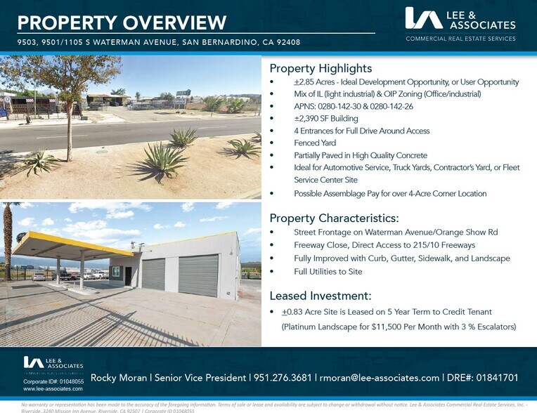 9501-9503 & 1105 S. Waterman Ave portefeuille de 2 propriétés à vendre sur LoopNet.ca - Photo du bâtiment - Image 2 de 4