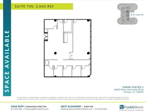 4830 W Kennedy Blvd, Tampa, FL à louer Plan d’étage- Image 1 de 1