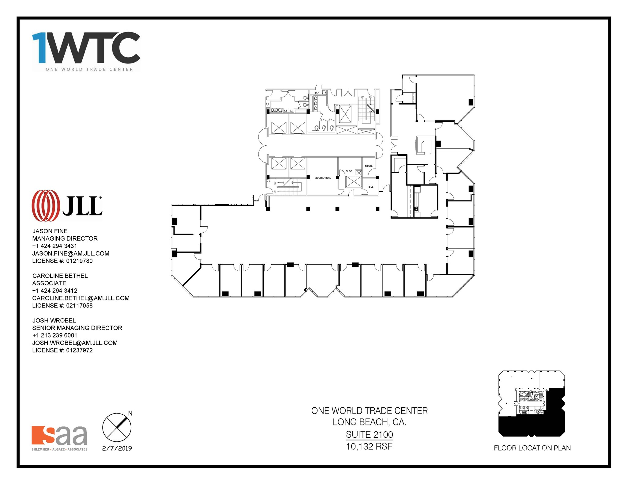 1 World Trade Ctr, Long Beach, CA à louer Plan d  tage- Image 1 de 1