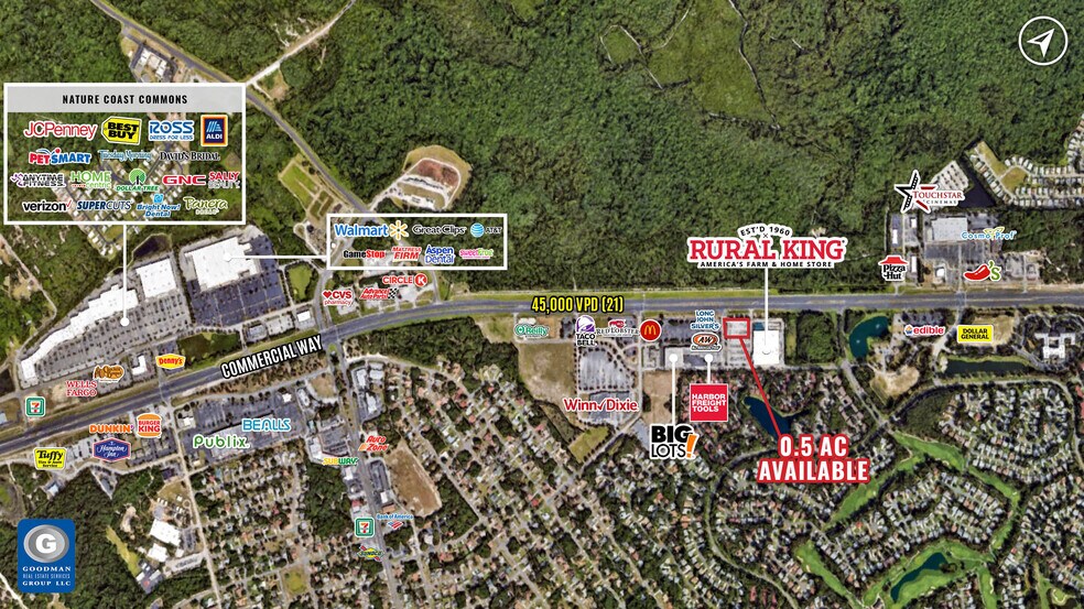 2468 Commercial Way, Brooksville, FL à vendre - Aérien - Image 2 de 3