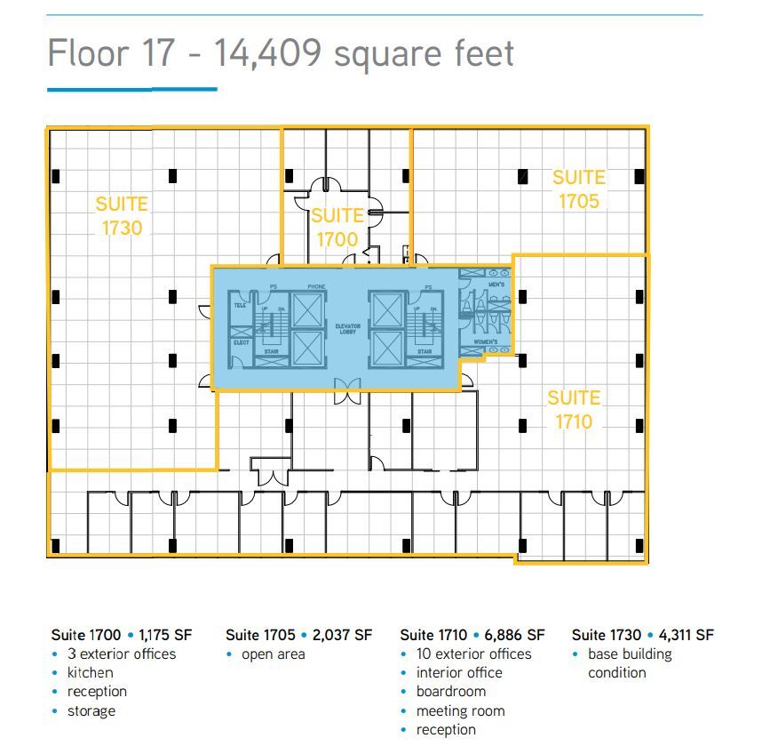 840 7th Ave SW, Calgary, AB à louer Plan d’étage- Image 1 de 1