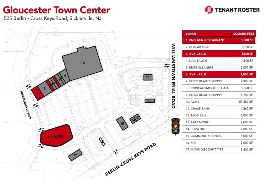 505-545 Berlin Cross Keys Rd, Sicklerville, NJ for lease - Floor Plan - Image 3 of 4