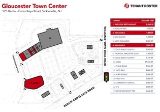 505-545 Berlin Cross Keys Rd, Sicklerville, NJ à louer Plan d’étage- Image 1 de 1