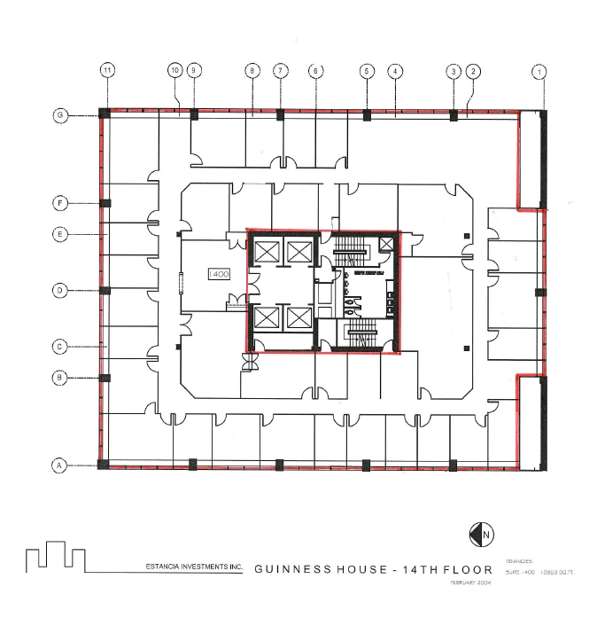 727 7th Ave SW, Calgary, AB à louer Plan d’étage- Image 1 de 1