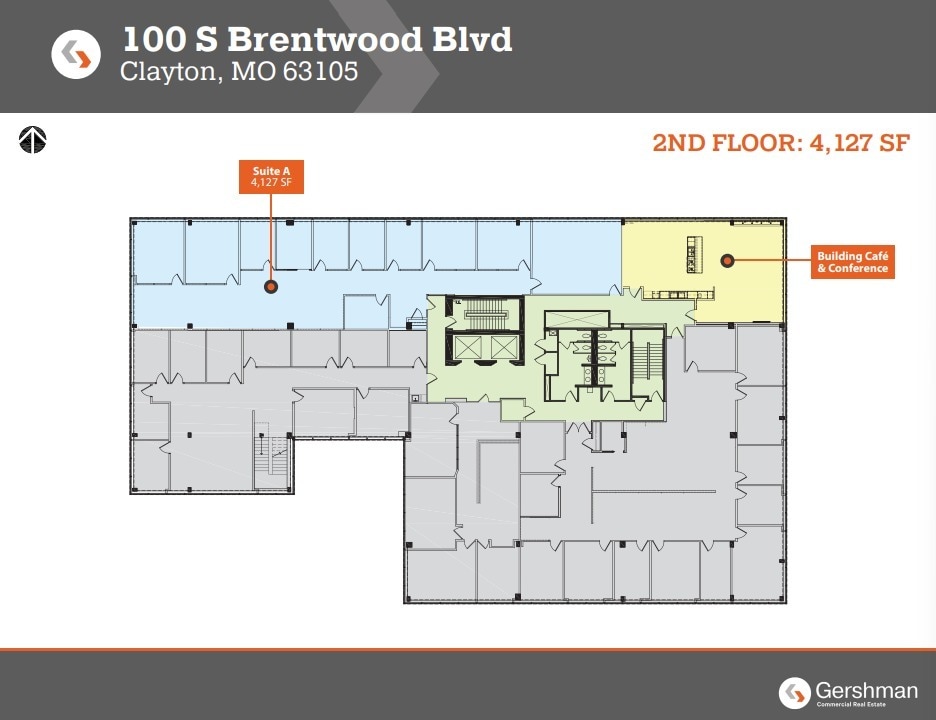 100 S Brentwood Blvd, Clayton, MO for lease Floor Plan- Image 1 of 1