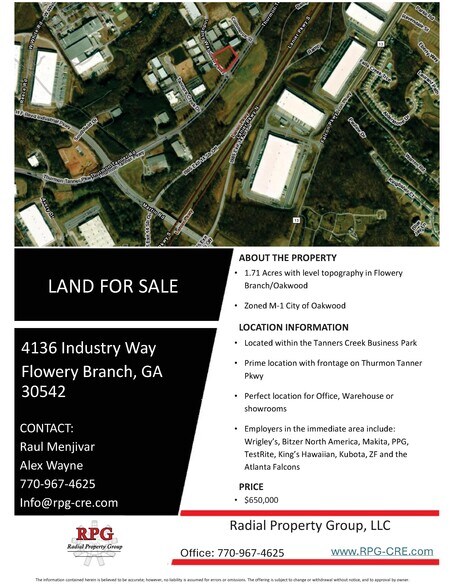 4136 Industry way, Flowery Branch, GA à vendre - Aérien - Image 2 de 5