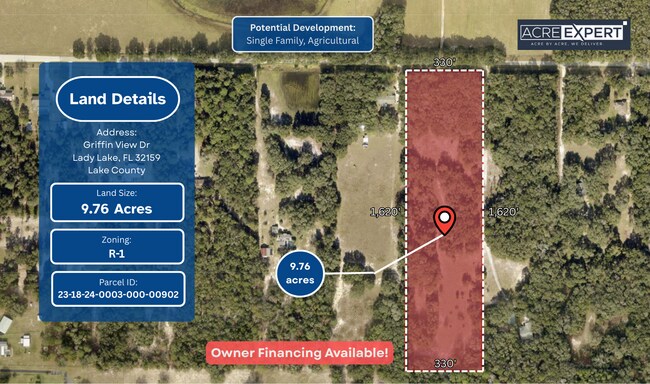 Plus de détails pour Griffin View Drive, Lady Lake, FL - Terrain à vendre