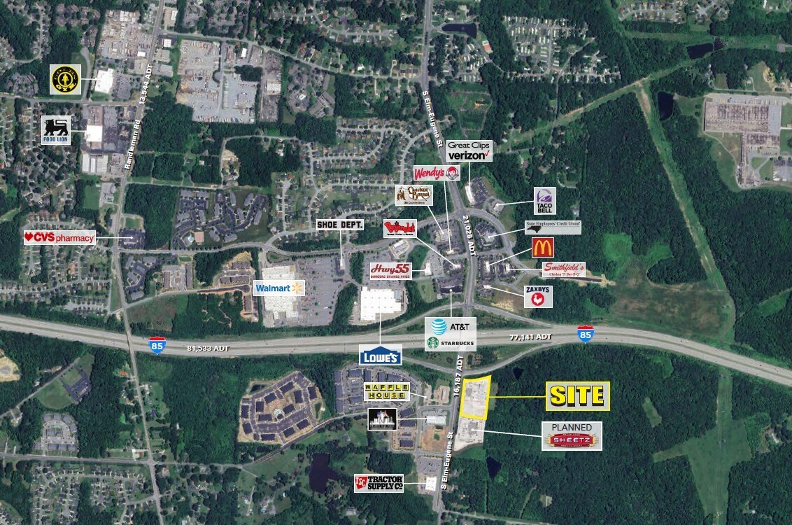 4017 Elm-Eugene st, Greensboro, NC for lease Aerial- Image 1 of 4