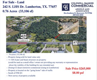 More details for 242 S Lhs Dr, Lumberton, TX - Land for Sale