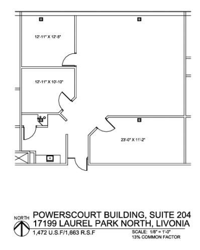 17199 N Laurel Park Dr, Livonia, MI à louer Plan d’étage- Image 1 de 1