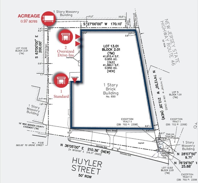 650 Huyler St, South Hackensack, NJ for lease - Floor Plan - Image 2 of 3