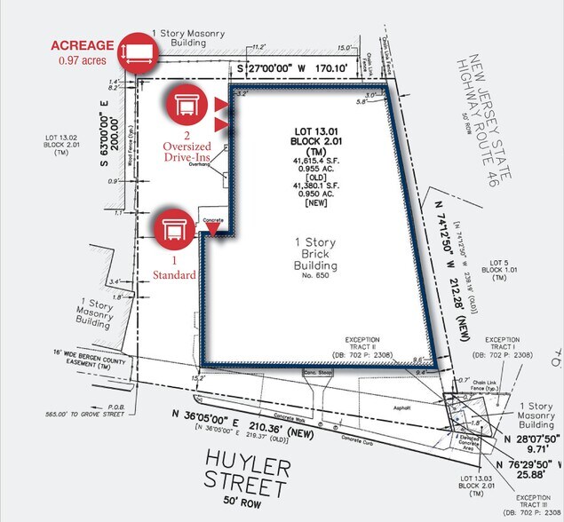 650 Huyler St, South Hackensack, NJ à louer - Plan d’étage - Image 2 de 3