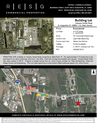 More details for 00 Industry Center, Saint Augustine, FL - Land for Sale